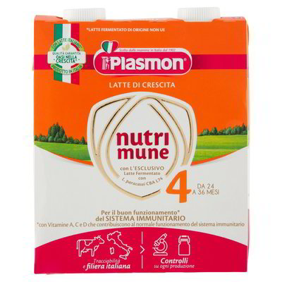 Latte Liquido Di Crescita 4 Plasmon Nutrimune ml 500x2