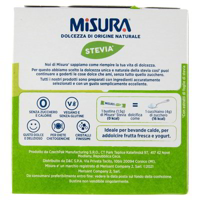 Dolcificante Stevia 100 compresse Misura - D'Ambros Ipermercato