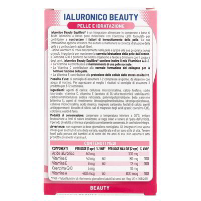 Ialuronico Beauty Pelle E Idratazione Equilibra Beauty g 15,3, 30 Pezzi