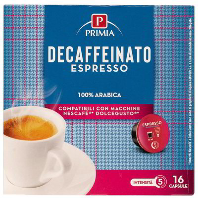 Espresso Decaffeinato Primia g 120, Compatibili Con Macchine Nescafè® Dolce  Gusto®, 16 Capsule