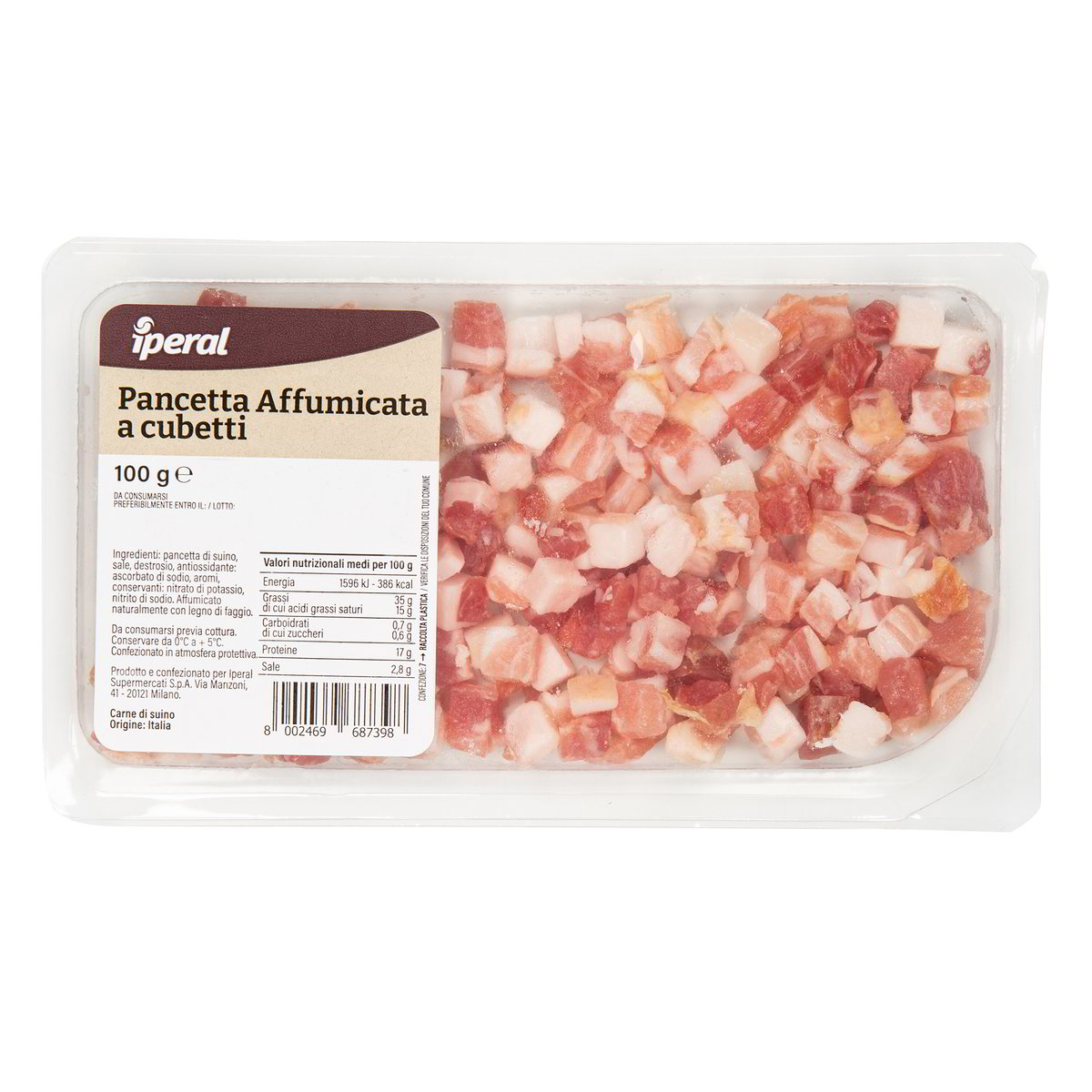 Pancetta Affumicata A Cubetti Iperal g 100 Iperal Spesa Online