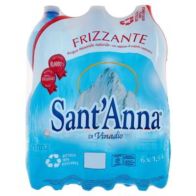 Acqua Minerale Frizzante Sant'anna lt 1,5x6