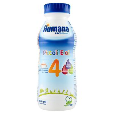 Latte Liquido Di Crescita 4 Humana Probalance Piccoli Eroi ml 470